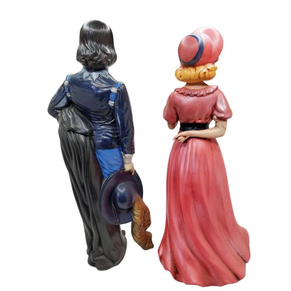 Vintage 1970's Holland Mold Blue Boy and Pinky Large 16" Ceramic Figurines, hand - Picture 3 of 5